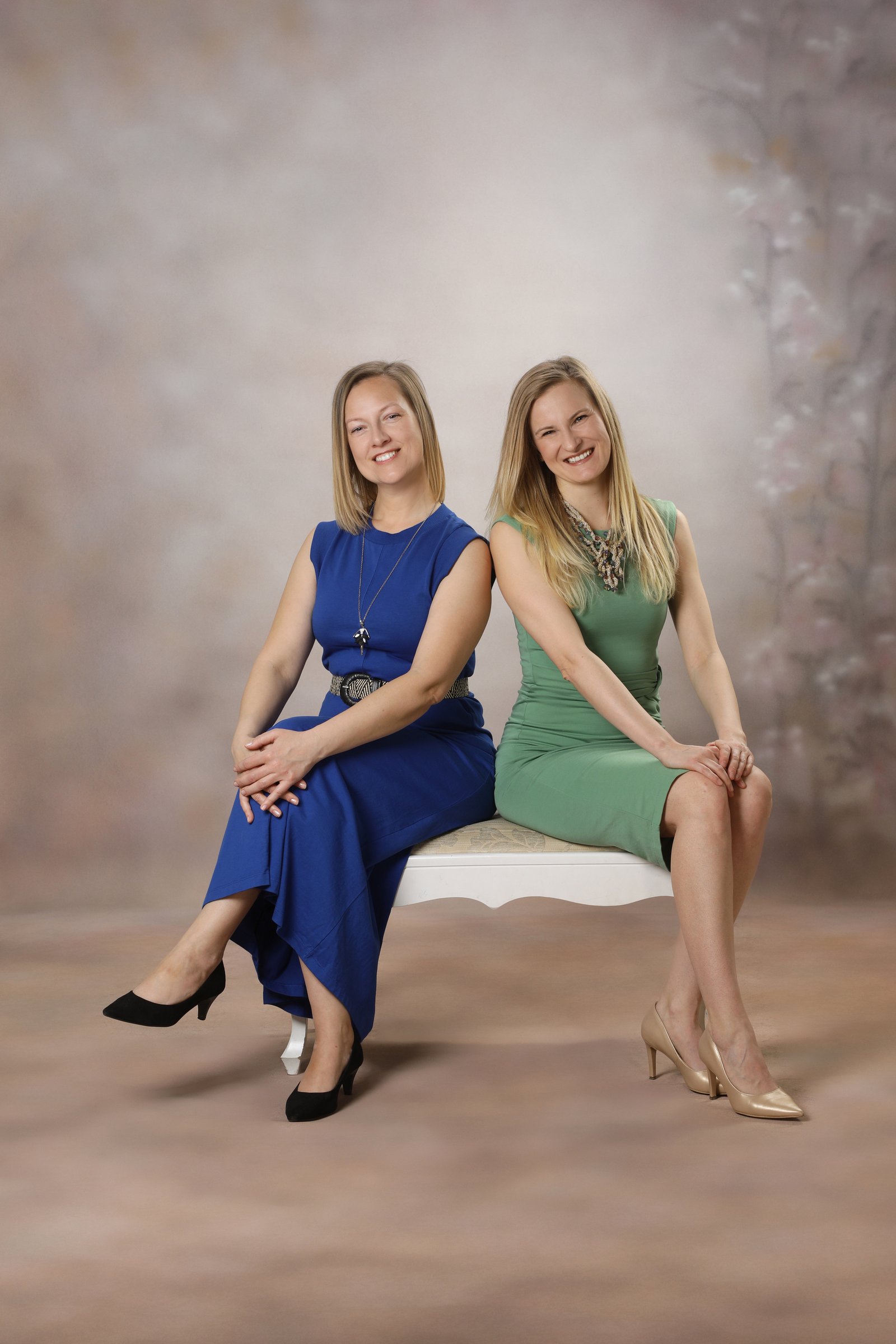 Ania and Sylwia sitting together